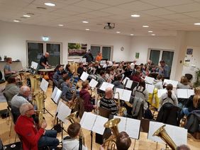 Das Blasorchester Bad Westernkotten probt kräftig für das Jubiläumskonzert zum 175-jährigen Heilbad- Jubiläum.